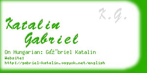 katalin gabriel business card